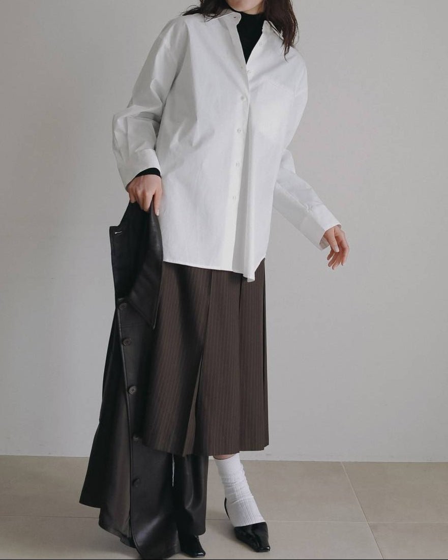 【anuke 2026 PRE FALL COLLECTION】Stripe Pleats Skirt - Champdelarose