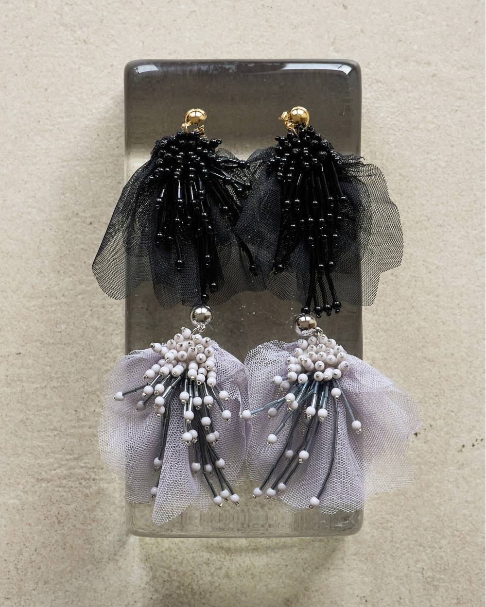 【anuke 2026 PRE FALL COLLECTION】Tulle x Beads Pierce - Champdelarose