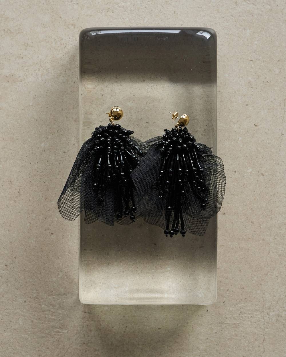 【anuke 2026 PRE FALL COLLECTION】Tulle x Beads Pierce - Champdelarose