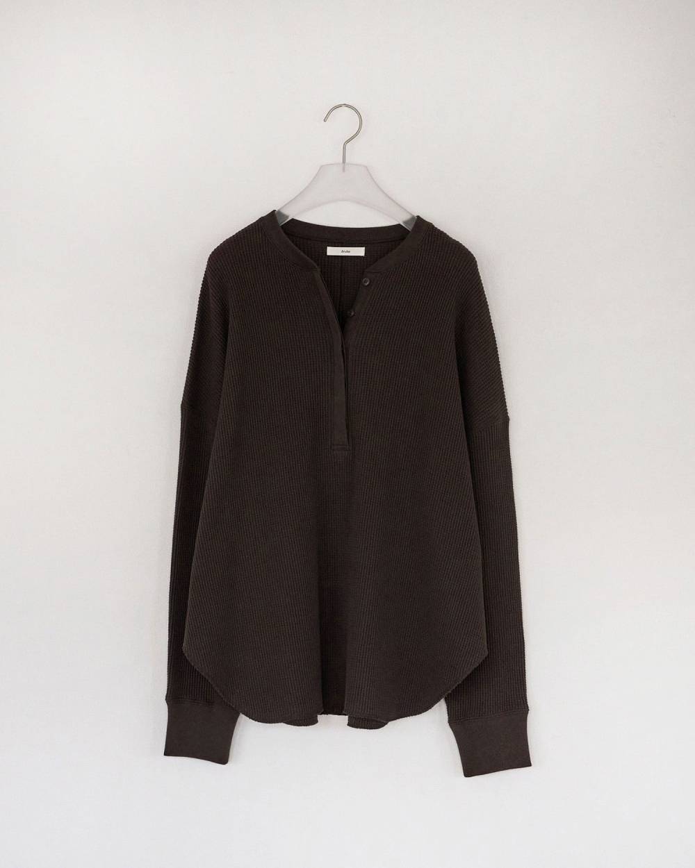 【anuke 2026 PRE FALL COLLECTION】Waffle Loose Henleytops - Champdelarose