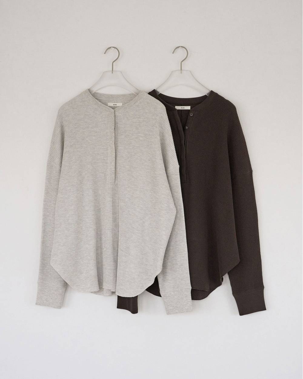【anuke 2026 PRE FALL COLLECTION】Waffle Loose Henleytops - Champdelarose
