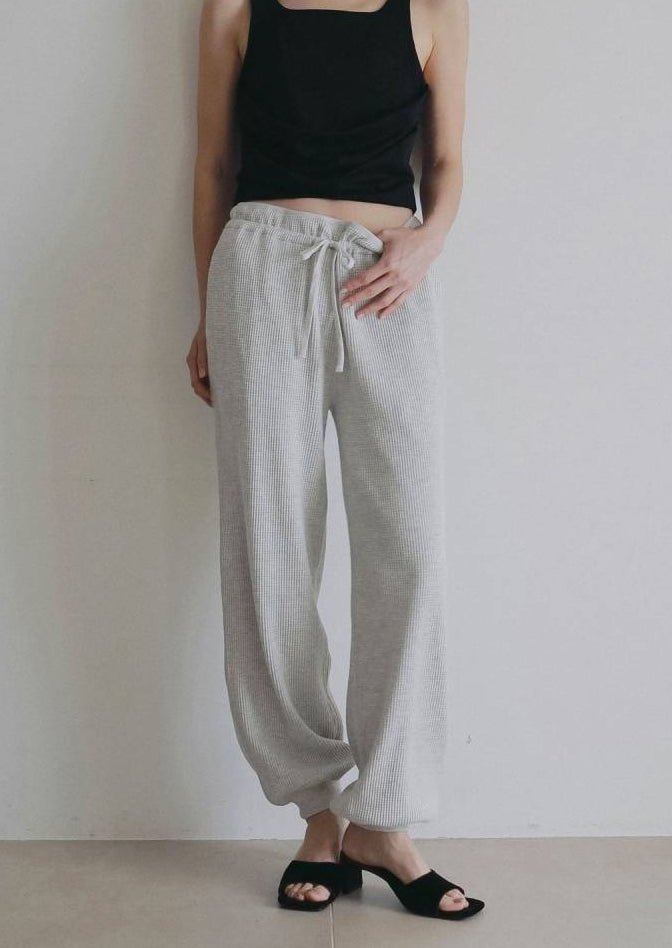 【anuke 2026 PRE FALL COLLECTION】Waffle Wide Pants - Champdelarose