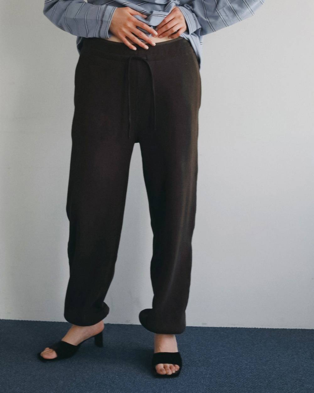 【anuke 2026 PRE FALL COLLECTION】Waffle Wide Pants - Champdelarose