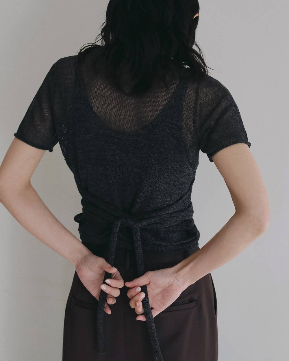 【anuke 2026 PRE FALL COLLECTION】Wrapcami Layered Knit - Champdelarose