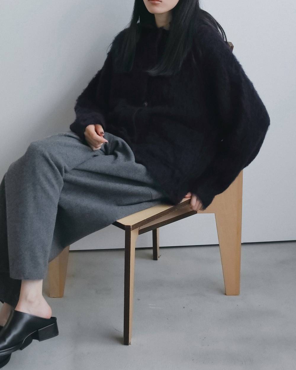 【anuke 2026 winter】Brushed Knit Jacket - Champdelarose