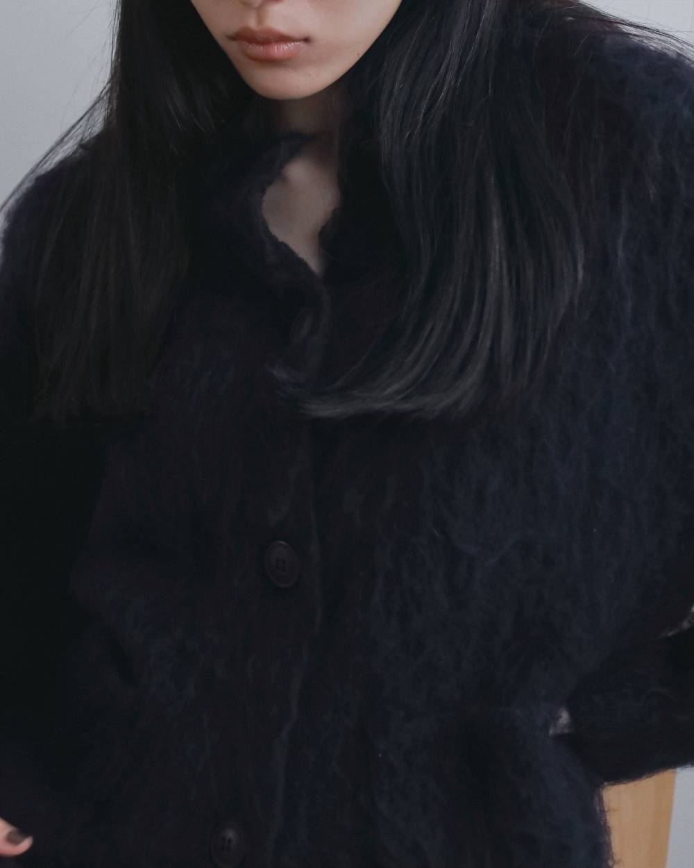 【anuke 2026 winter】Brushed Knit Jacket - Champdelarose