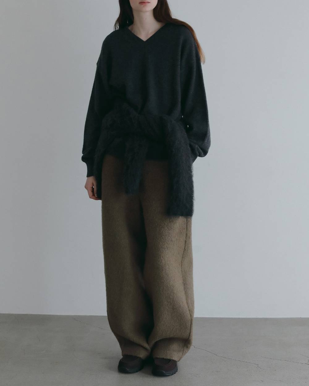 【anuke 2026 winter】Brushed Knit Jacket - Champdelarose
