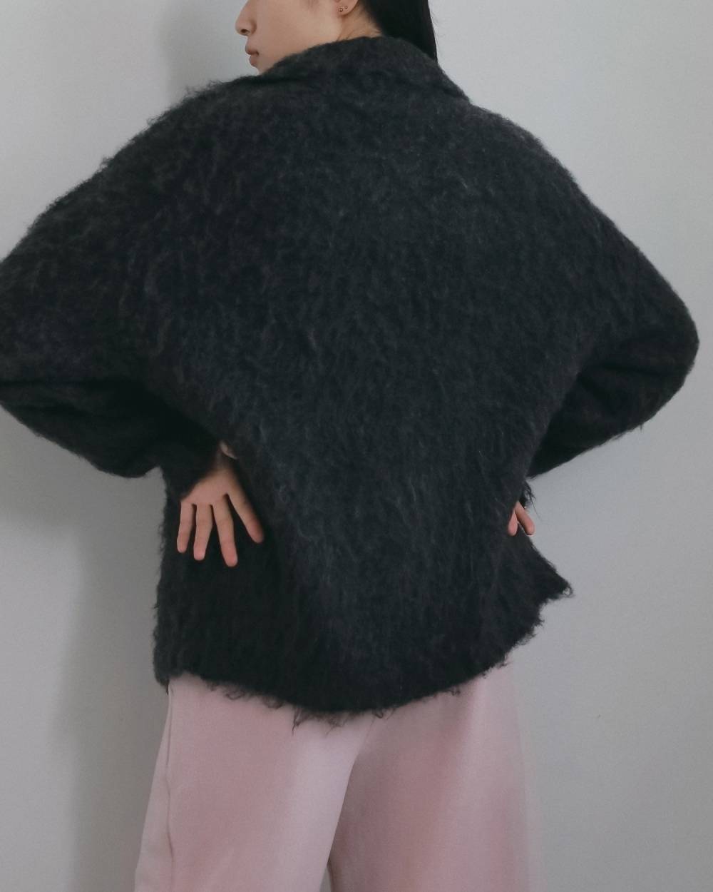【anuke 2026 winter】Brushed Knit Jacket - Champdelarose
