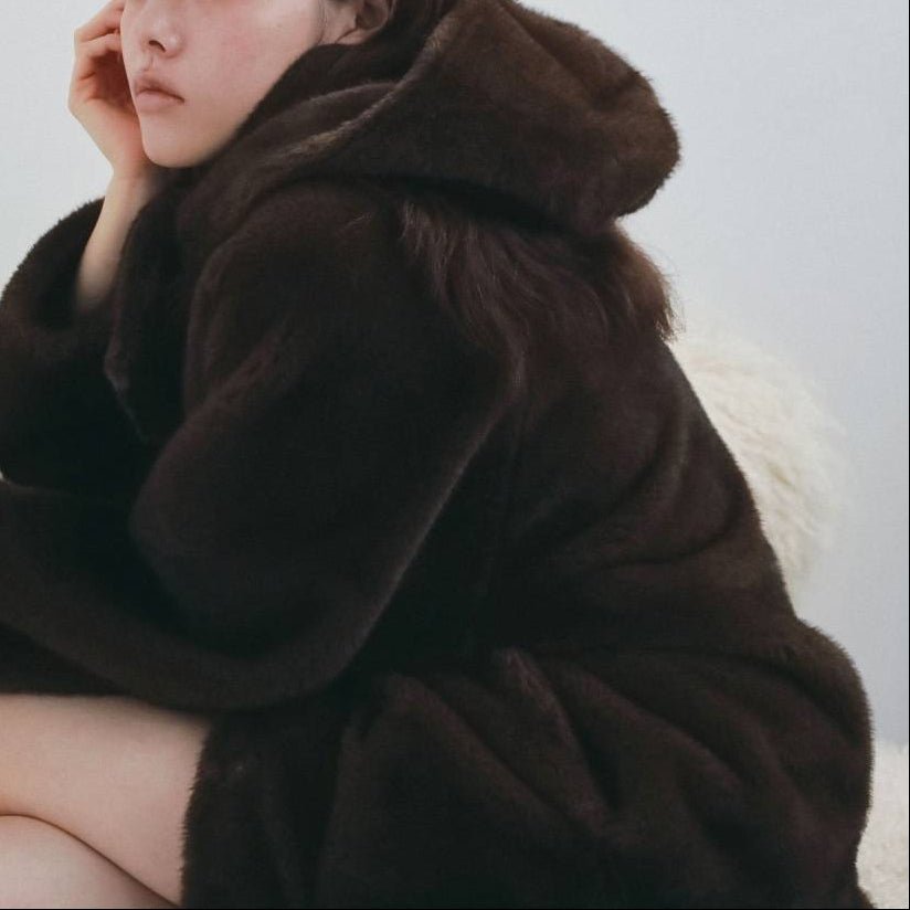 【anuke 2026 winter】Eco Minkfur Jacket - Champdelarose