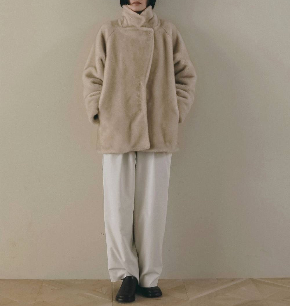 【anuke 2026 winter】Eco Minkfur Jacket - Champdelarose