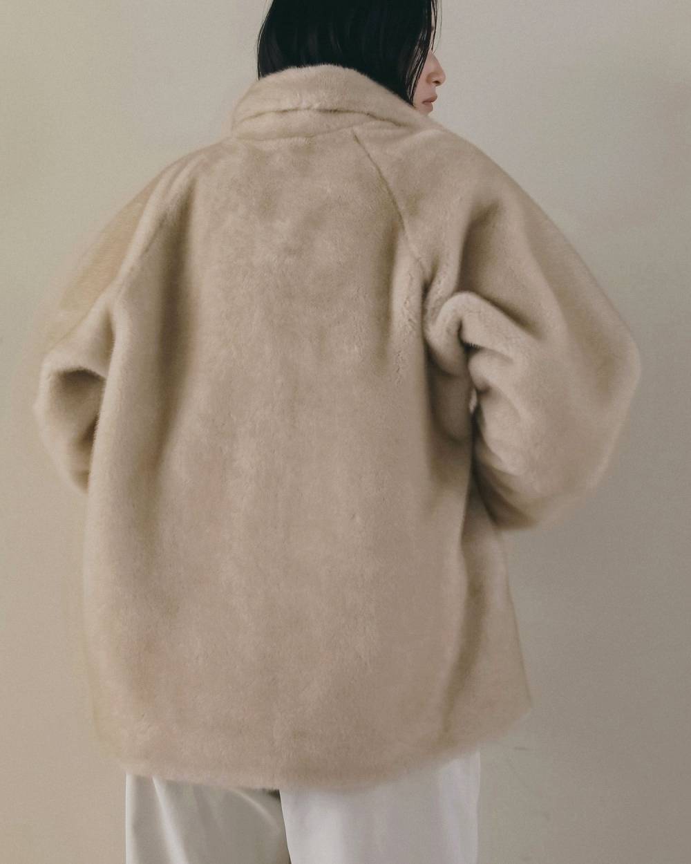 【anuke 2026 winter】Eco Minkfur Jacket - Champdelarose