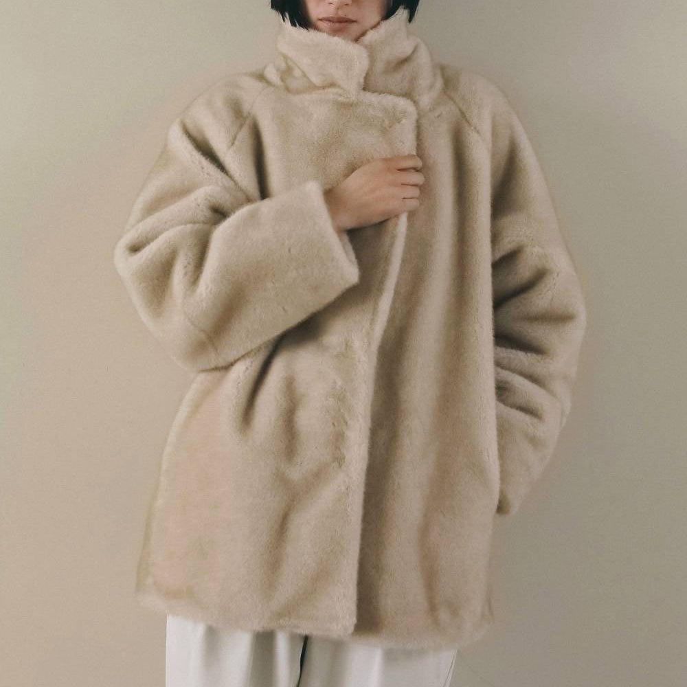 【anuke 2026 winter】Eco Minkfur Jacket - Champdelarose