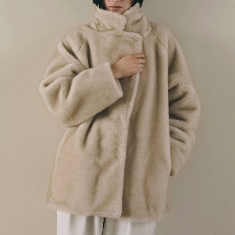 【anuke 2026 winter】Eco Minkfur Jacket - Champdelarose