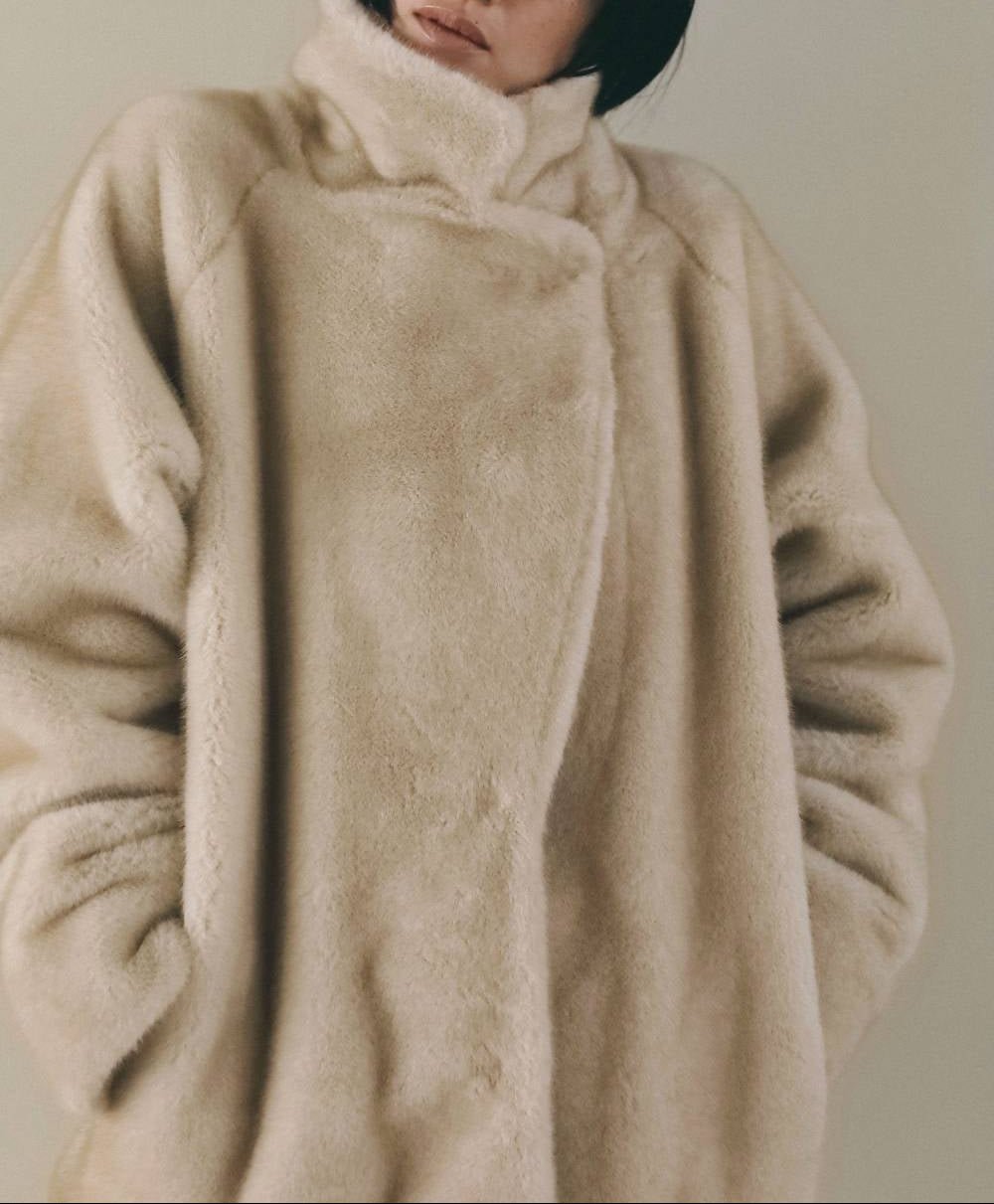 【anuke 2026 winter】Eco Minkfur Jacket - Champdelarose