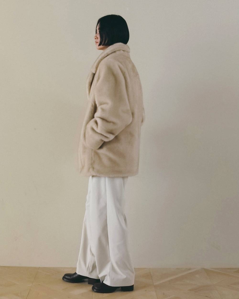 【anuke 2026 winter】Eco Minkfur Jacket - Champdelarose