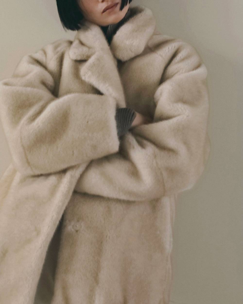 【anuke 2026 winter】Eco Minkfur Jacket - Champdelarose