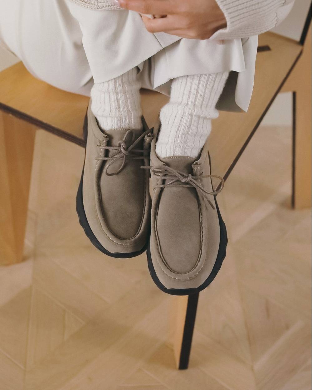 【anuke 2026 winter】Eco Suede Moccasin - Champdelarose