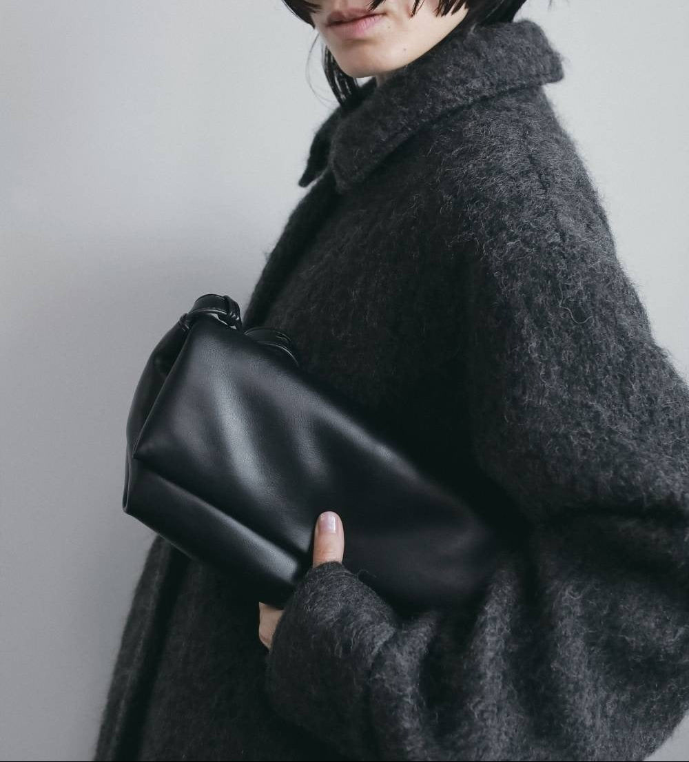 【anuke 2026 winter】Ecoleather Wrap Bag - Champdelarose