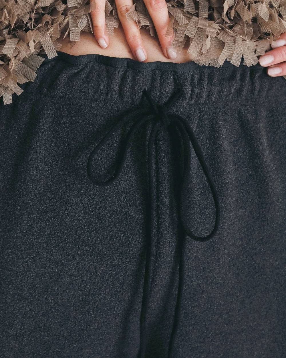 【anuke 2026 winter】Fleece Rough Pants - Champdelarose