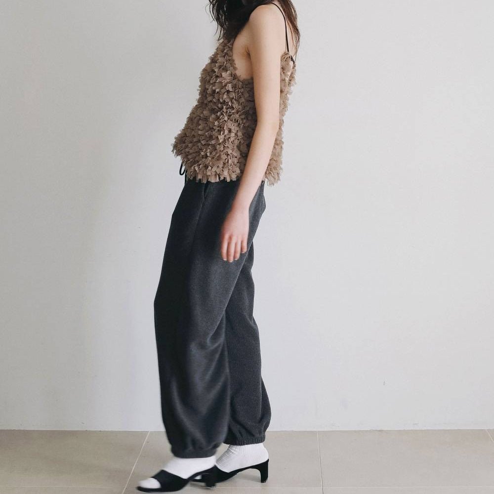 【anuke 2026 winter】Fleece Rough Pants - Champdelarose