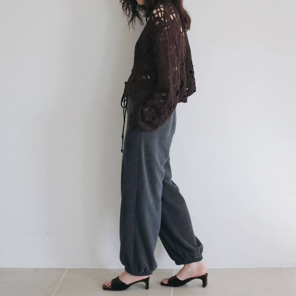 【anuke 2026 winter】Fleece Rough Pants - Champdelarose