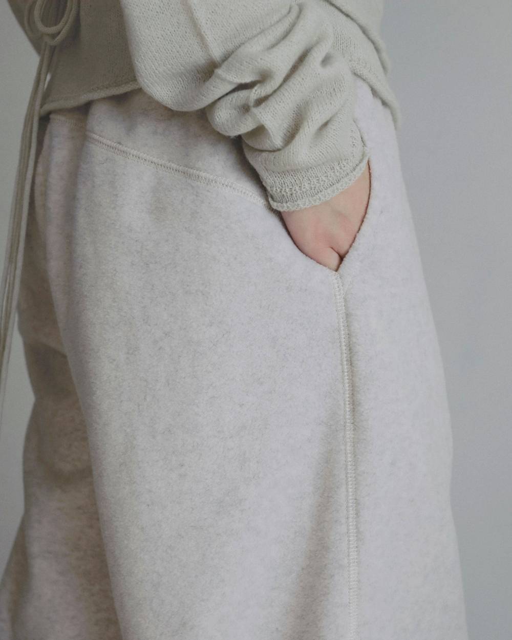 【anuke 2026 winter】Fleece Rough Pants - Champdelarose
