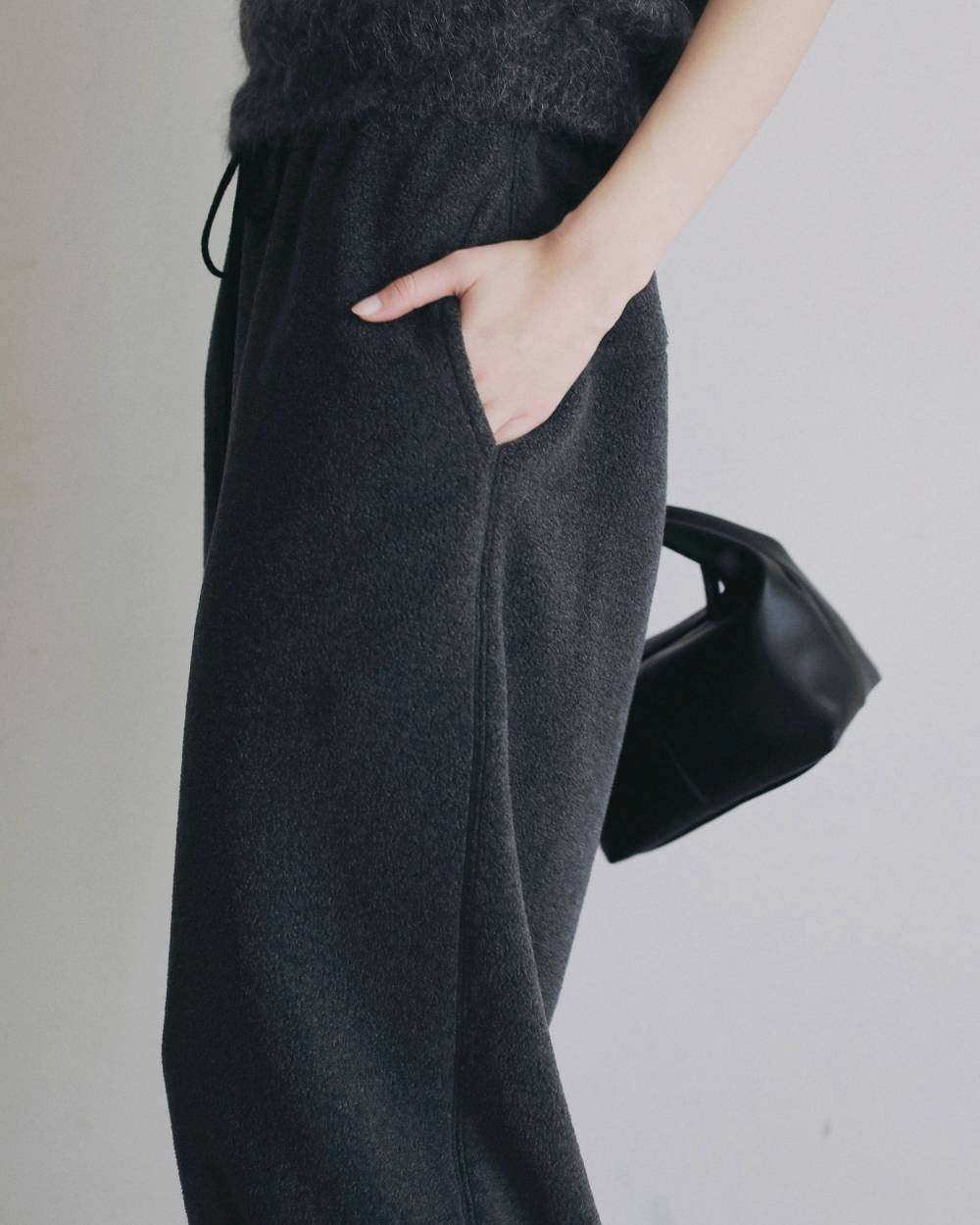 【anuke 2026 winter】Fleece Rough Pants - Champdelarose