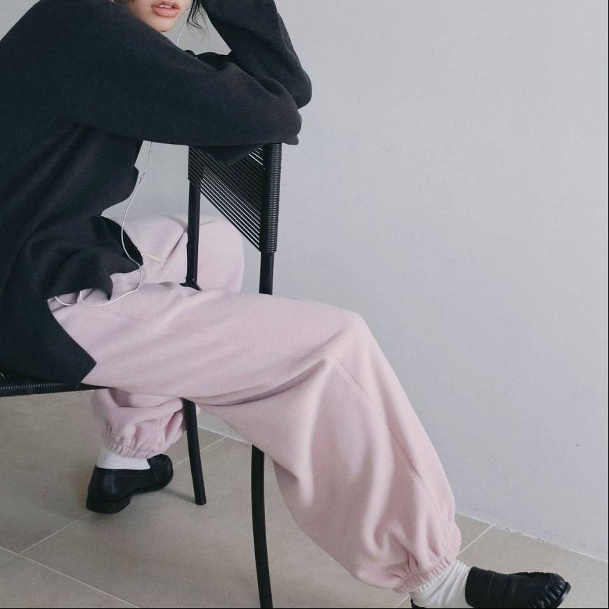 【anuke 2026 winter】Fleece Rough Pants - Champdelarose
