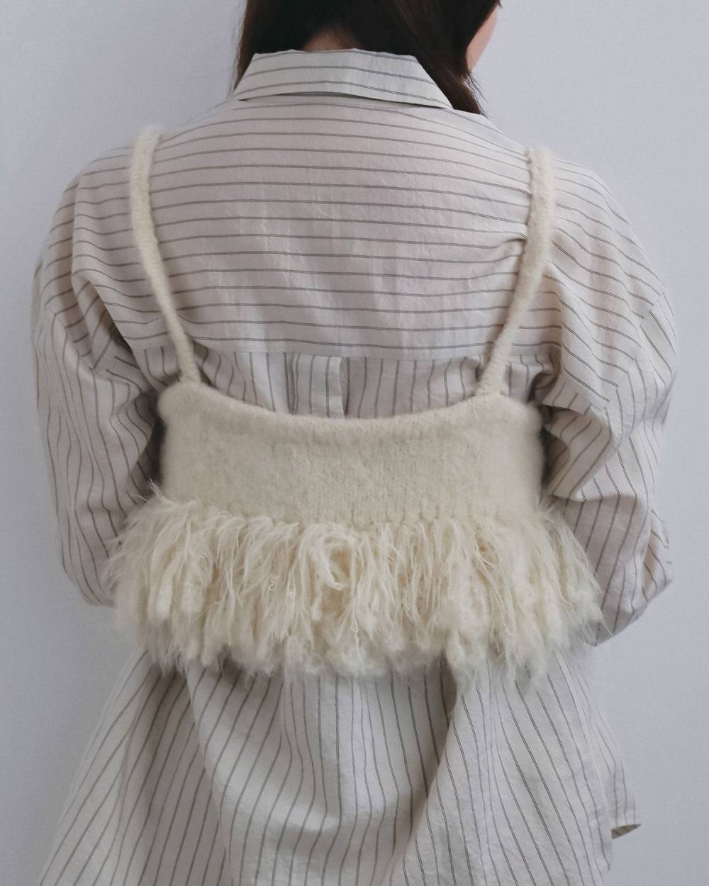 【anuke 2026 winter】Fringe Bustier - Champdelarose