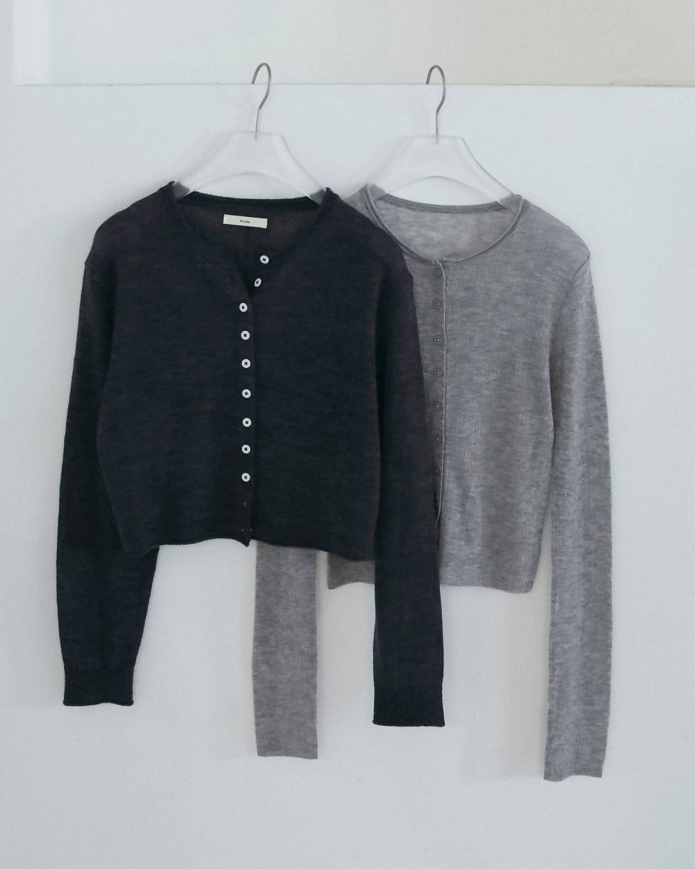【anuke 2026 winter】Layered Crewneck Cardigan - Champdelarose