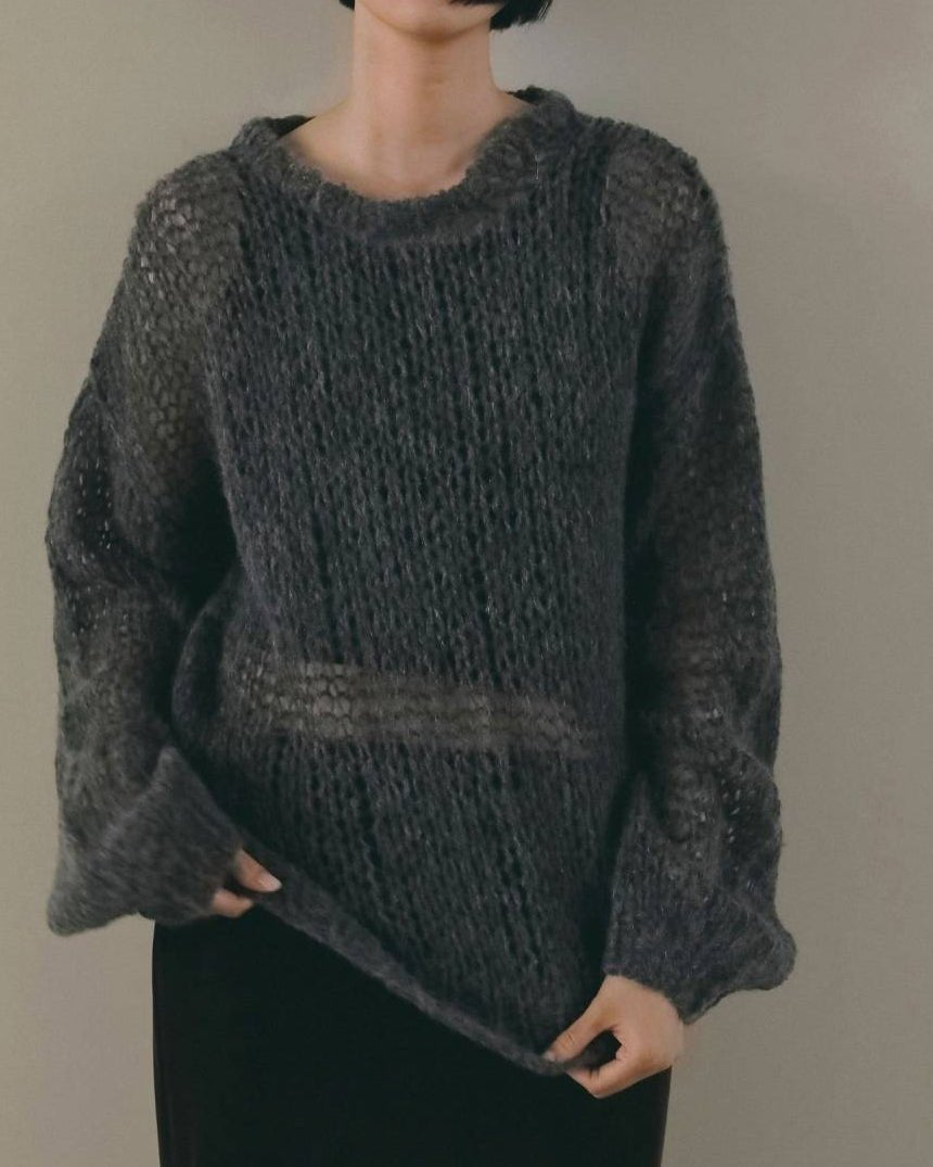 【anuke 2026 winter】Lowgauge Mohair Knit - Champdelarose