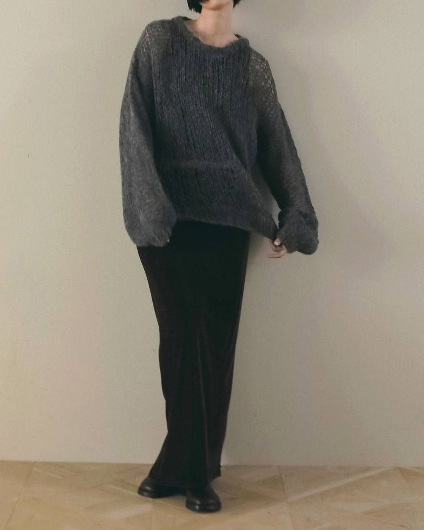 【anuke 2026 winter】Lowgauge Mohair Knit - Champdelarose