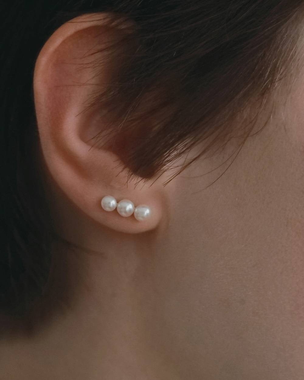 【anuke 2026 winter】Mini Pearl Pierce - Champdelarose