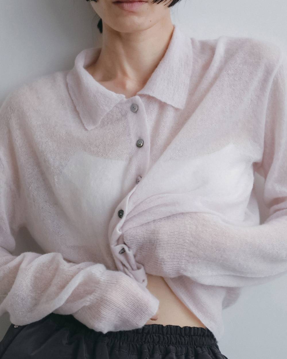 【anuke 2026 winter】Over Knit Shirts - Champdelarose
