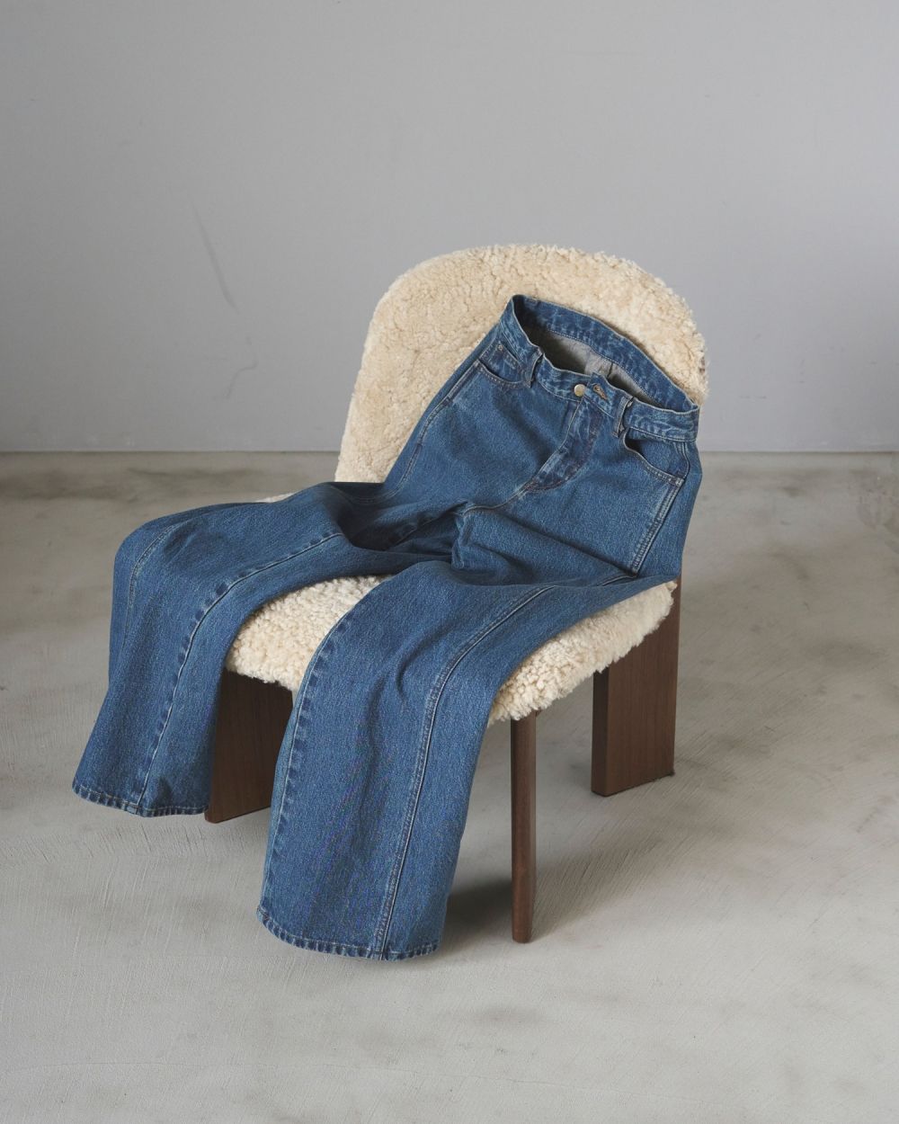 【anuke 2026 winter】Panel Loose Denim - Champdelarose