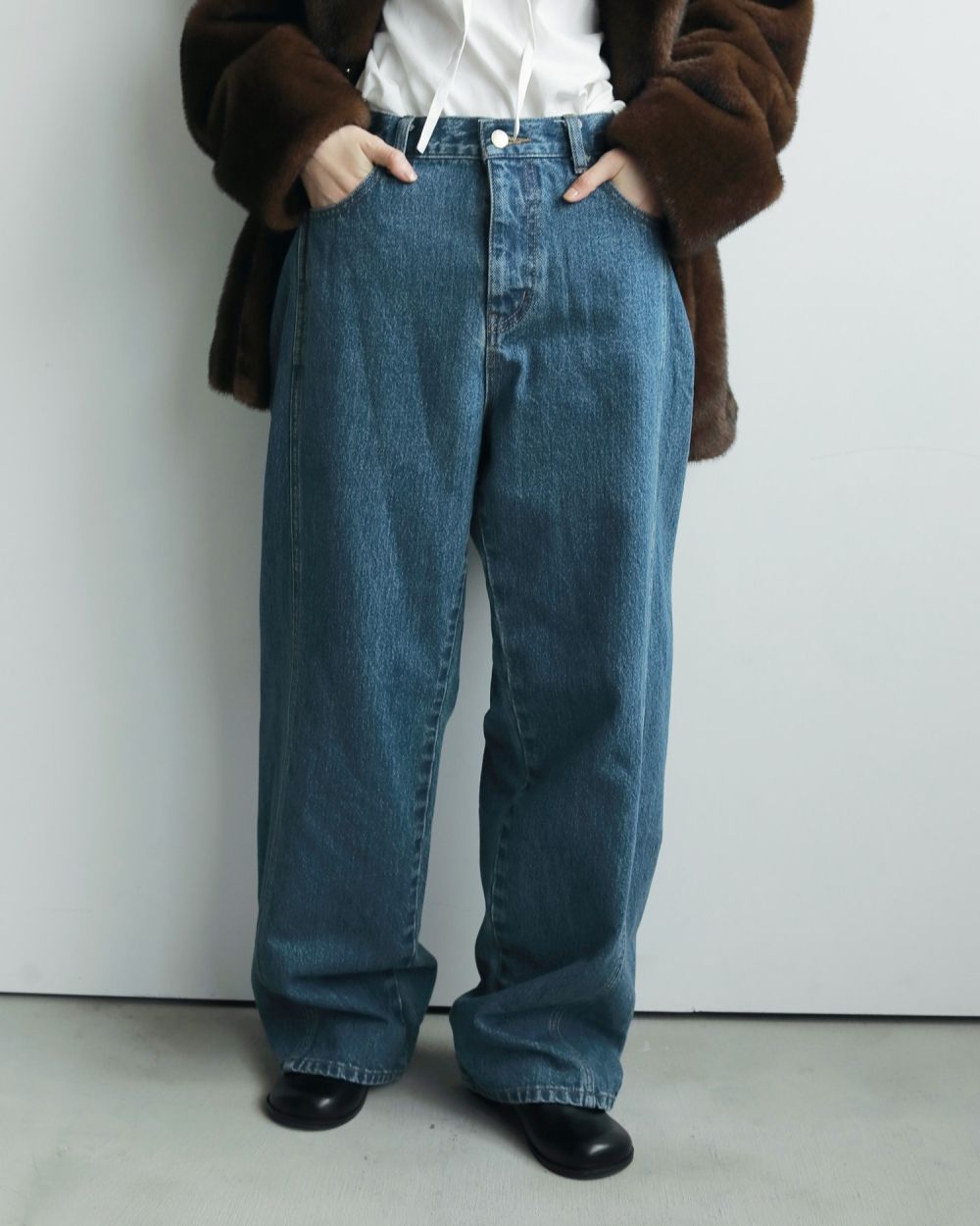 【anuke 2026 winter】Panel Loose Denim - Champdelarose