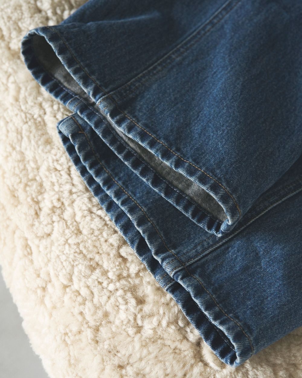 【anuke 2026 winter】Panel Loose Denim - Champdelarose