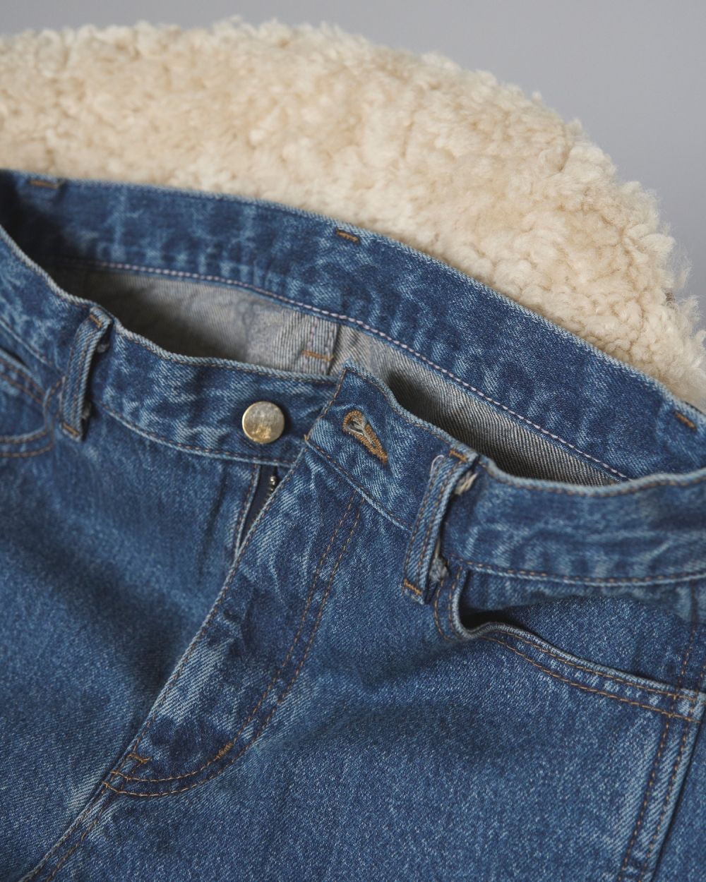 【anuke 2026 winter】Panel Loose Denim - Champdelarose