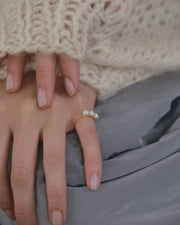【anuke 2026 winter】Pearlline Pinky Ring - Champdelarose