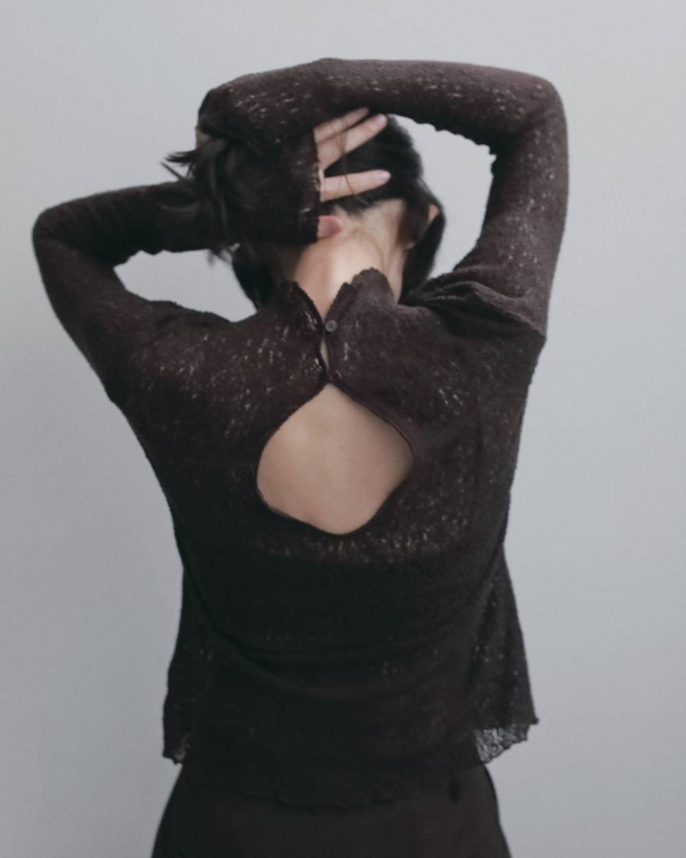 【anuke 2026 winter】Raschel Lace Turtle - Champdelarose