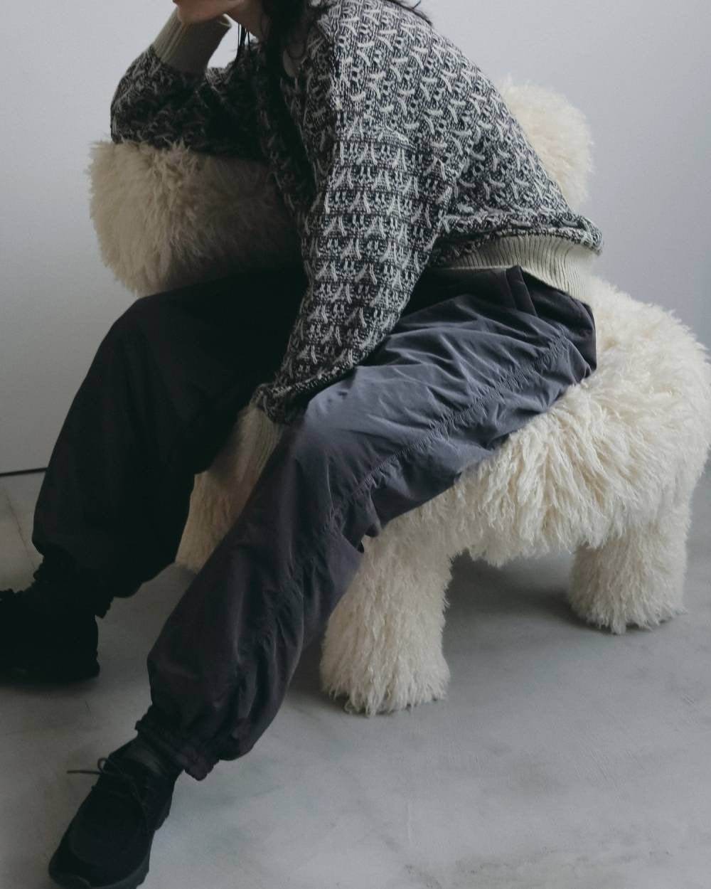 【anuke 2026 winter】Reversible Padding Pants - Champdelarose