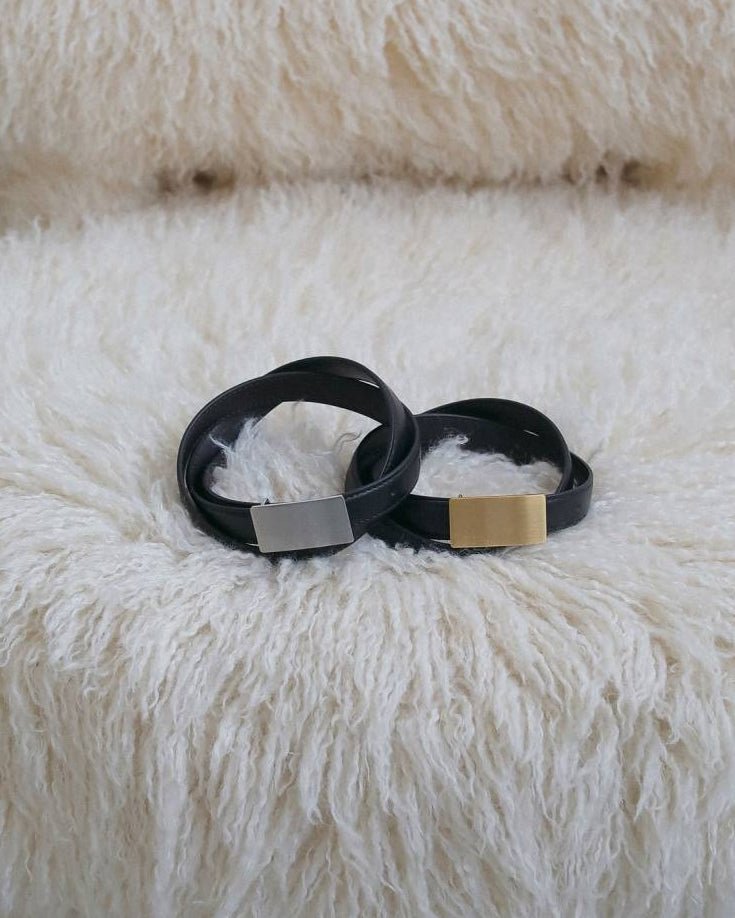 【anuke 2026 winter】Reversible Thin Belt - Champdelarose