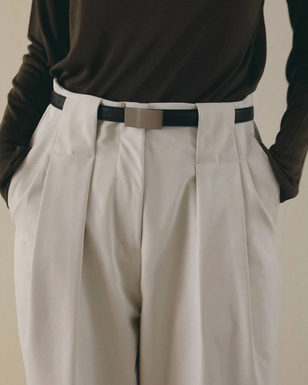 【anuke 2026 winter】Reversible Thin Belt - Champdelarose