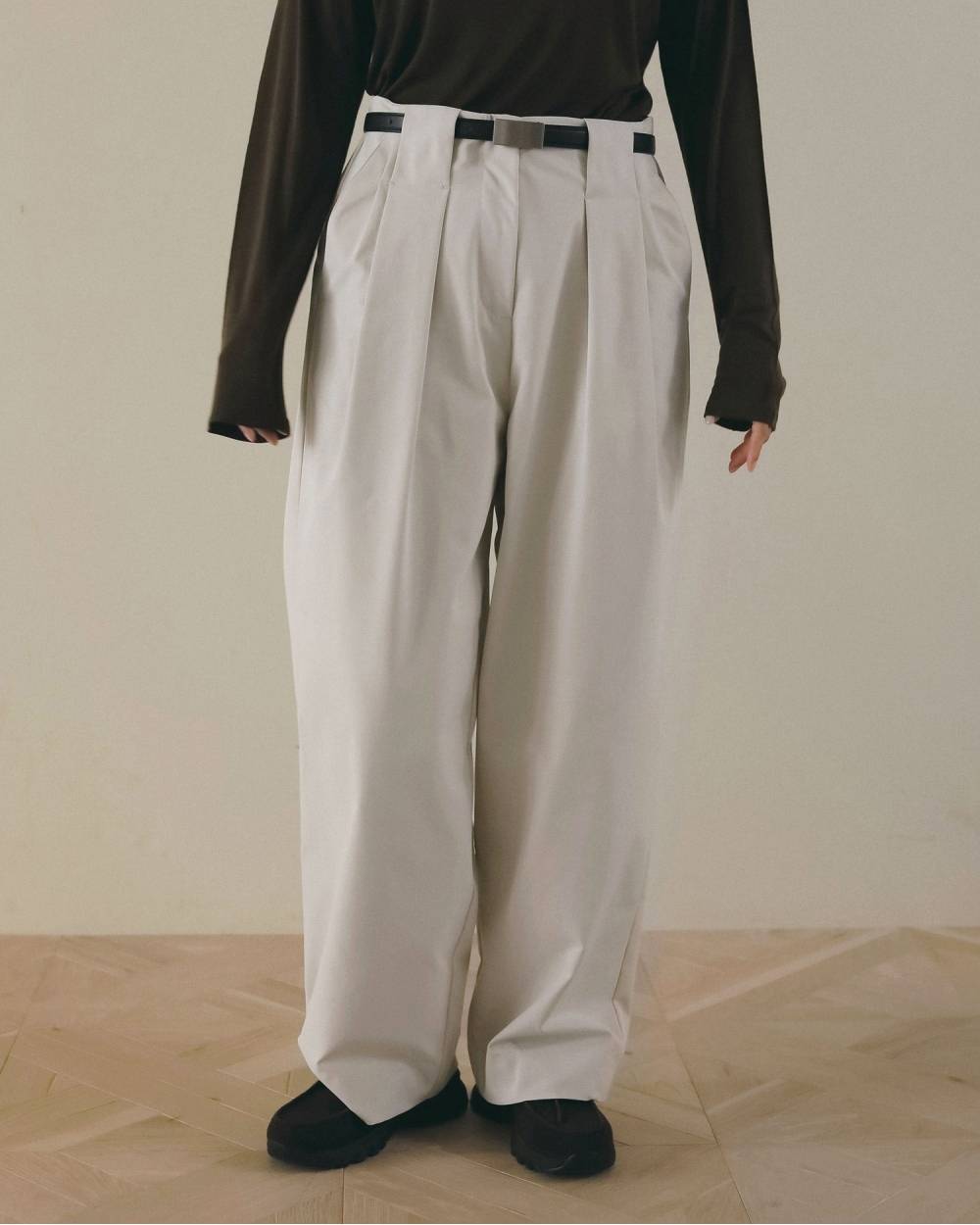 【anuke 2026 winter】Reversible Thin Belt - Champdelarose