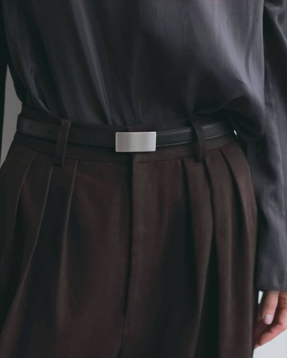 【anuke 2026 winter】Reversible Thin Belt - Champdelarose