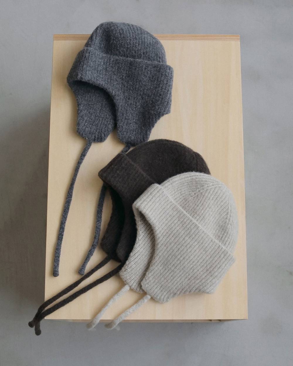 【anuke 2026 winter】Ribknit Flight Cap - Champdelarose