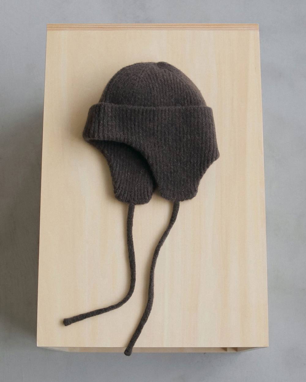 【anuke 2026 winter】Ribknit Flight Cap - Champdelarose