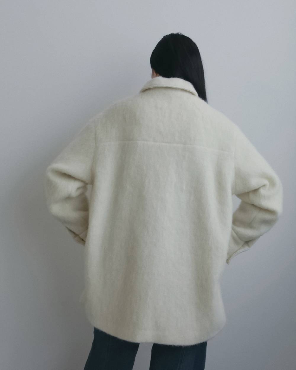 【anuke 2026 winter】Shaggy Over Jacket - Champdelarose