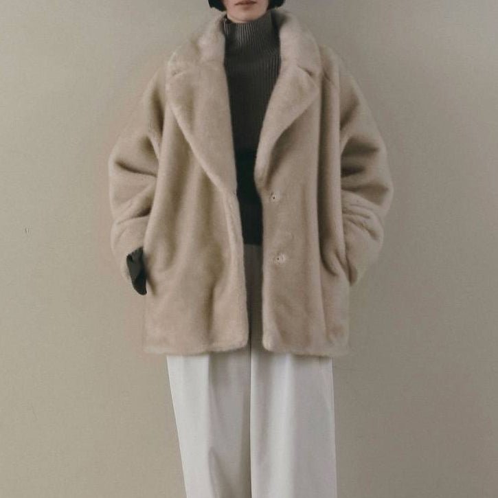 【anuke 2026 winter】Slit Turtle Knit - Champdelarose
