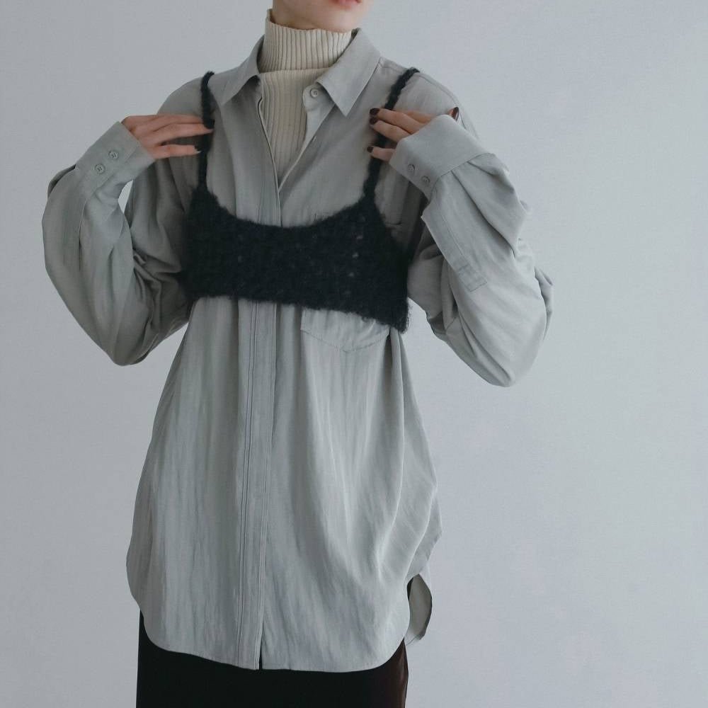 【anuke 2026 winter】Slit Turtle Knit - Champdelarose